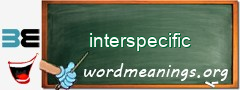 WordMeaning blackboard for interspecific